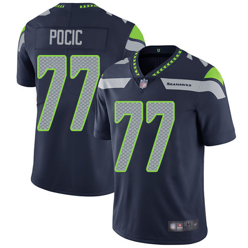 Seattle Seahawks Limited Navy Blue Men Ethan Pocic Home Jersey NFL Football #77 Vapor Untouchable->seattle seahawks->NFL Jersey
